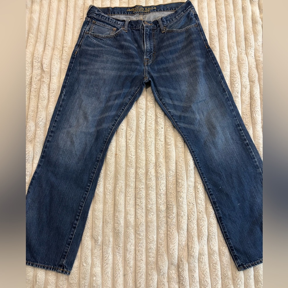 Men's Dark Blue Denim Jeans 34x30
